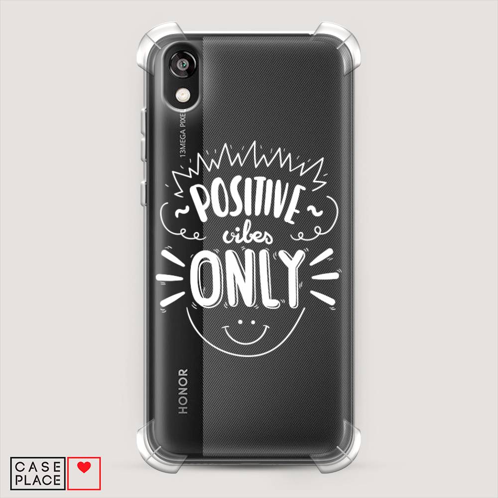 

Чехол Awog на Huawei Y5 2019 "Positive vibes only графика", Белый, 69051-1