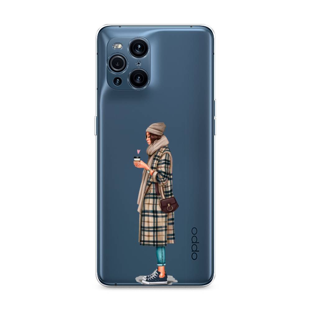 

Чехол для Oppo Find X3 Pro "Утренний кофе", Коричневый;бежевый, 255750-6