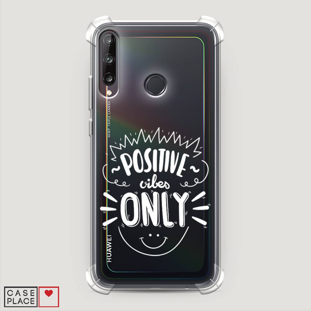 

Чехол Awog на Huawei P40 lite E "Positive vibes only графика", Белый, 612451-1