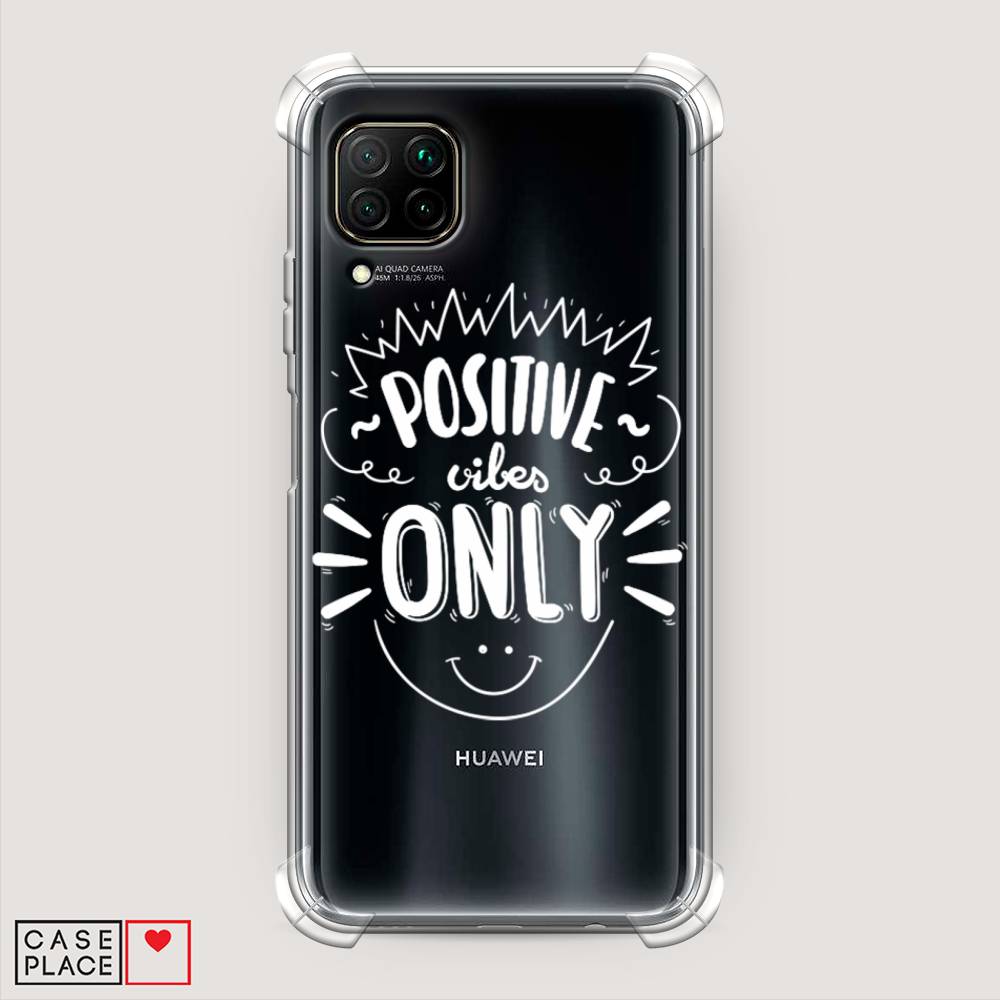 

Чехол Awog на Huawei P40 Lite "Positive vibes only графика", Белый, 611651-1