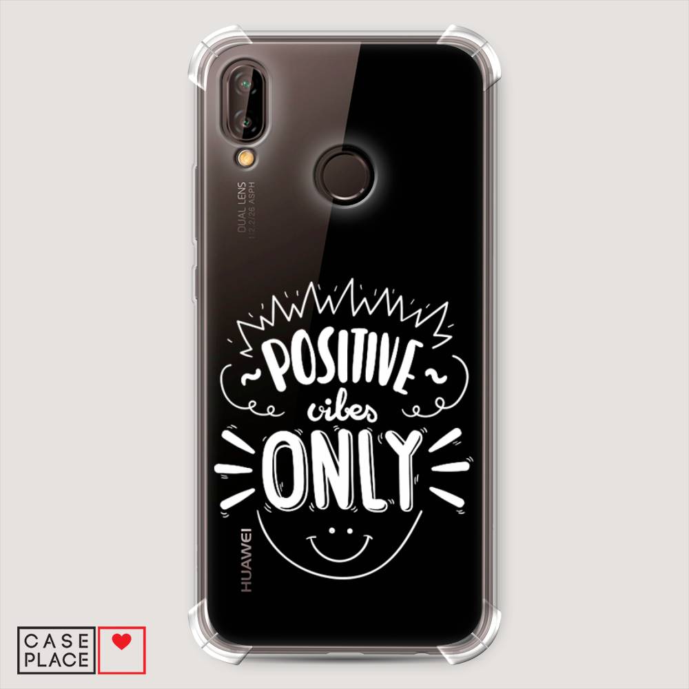 

Чехол Awog "Positive vibes only графика" для Huawei P20 Lite, Белый, 64451-1