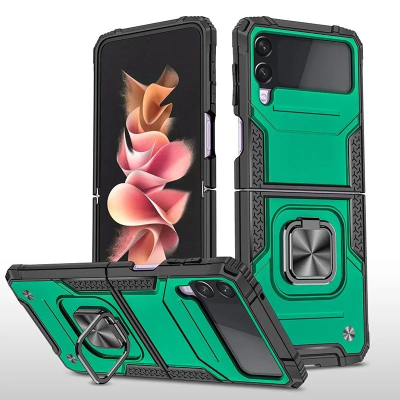 

Противоударный чехол Legion Case для Samsung Galaxy Z Flip 4, Зеленый;черный