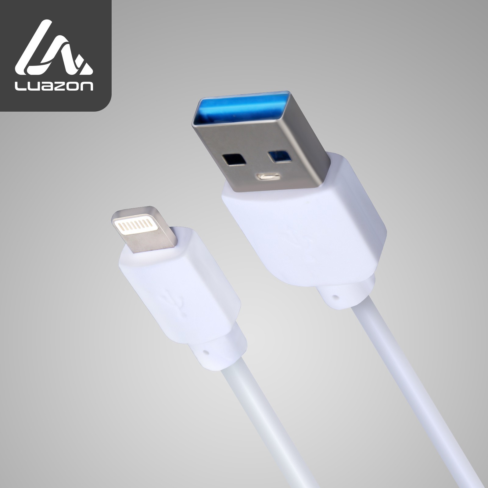 Кабель Luazon  Lightning - USB 4 м, белый