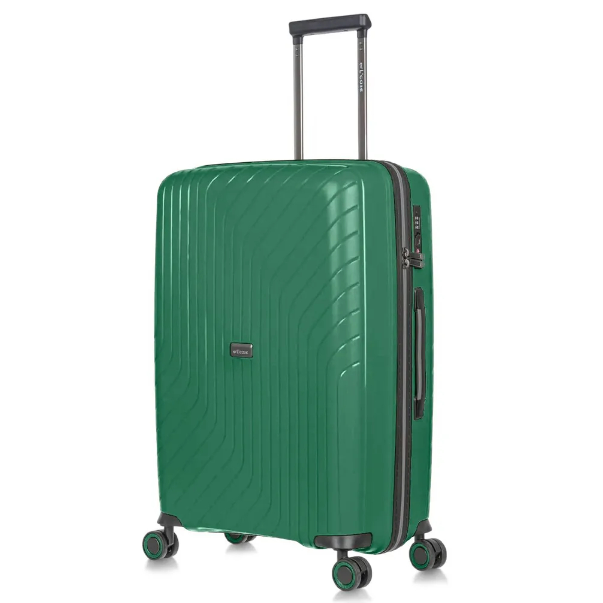 

Чемодан унисекс L'Case MADRID зеленый, M, 66.5х46х26 см, MADRID
