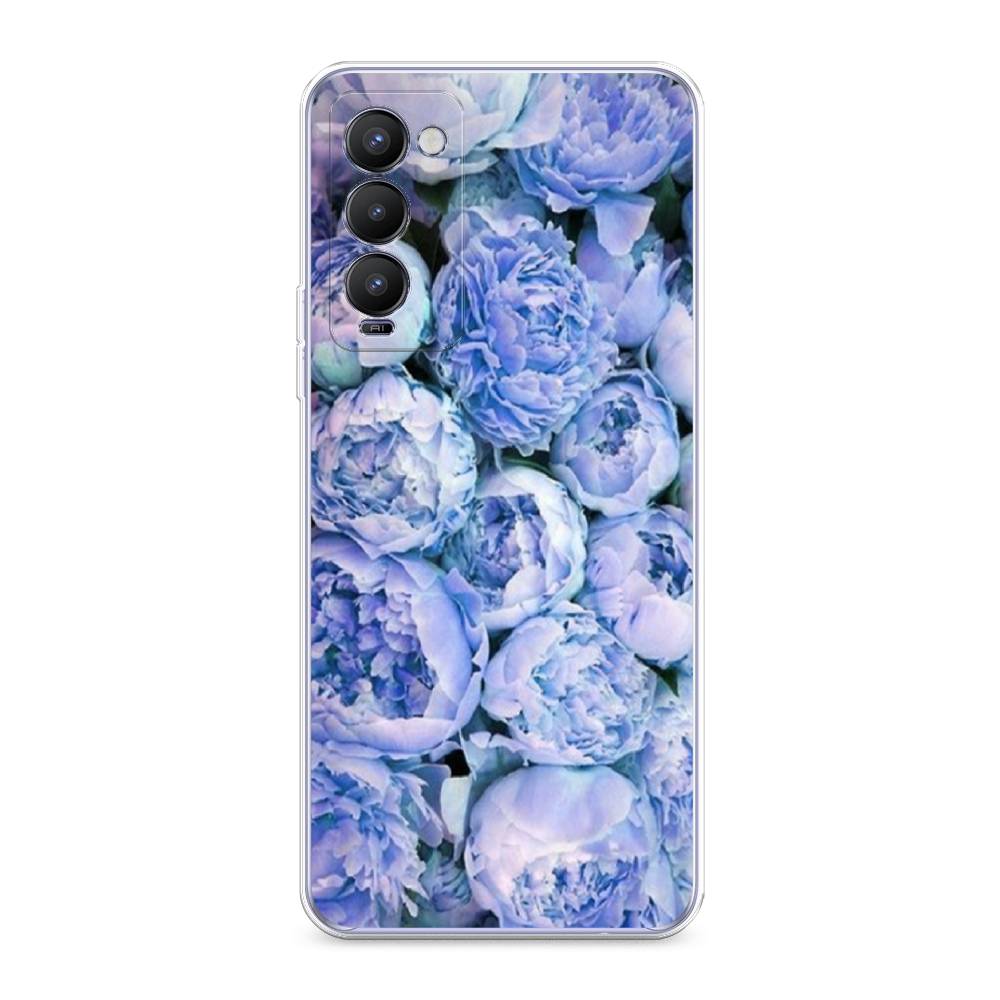 

Чехол Awog на Tecno Camon 18 "Пионы голубые", Разноцветный, 300650-8