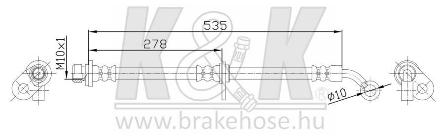 

Шланг Тормозной Honda Stream (Rn) 1.7 16V 2.0 16V 05.01- K&K Ft5175