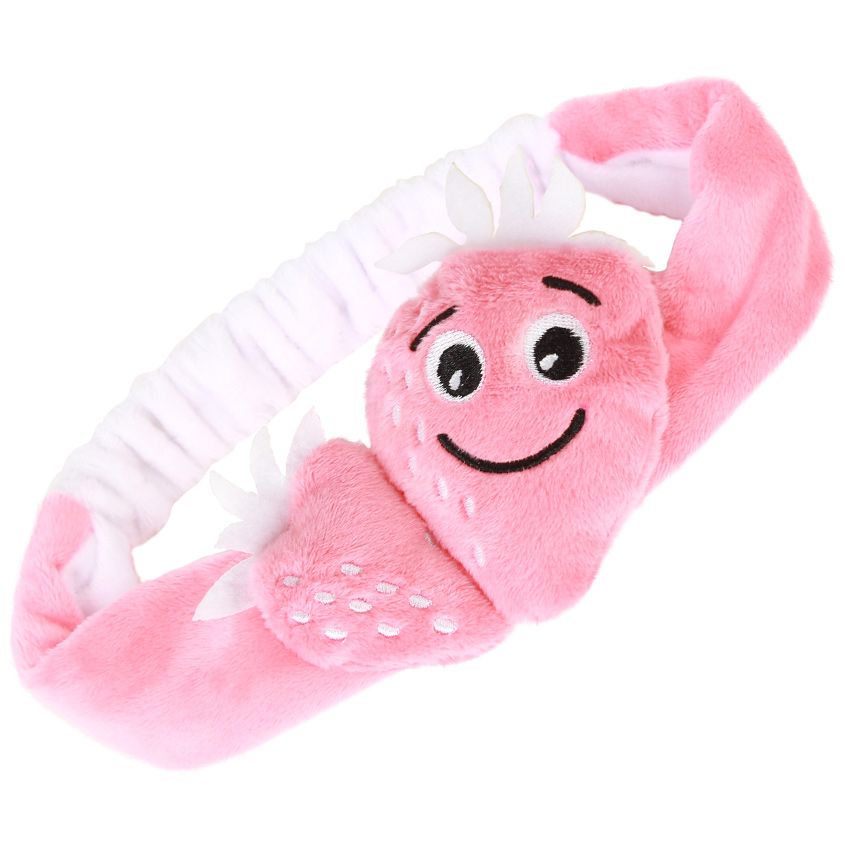 Повязка для волос DOLCE MILK клубника розовая пуходерка пластиковая мягкая с закругленными зубьями средняя 9 х 15 5 см розовая