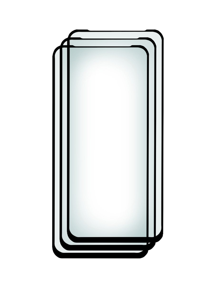 Комплект из 3 шт защитное стекло для Infinix Hot 11S NFC с рамкой