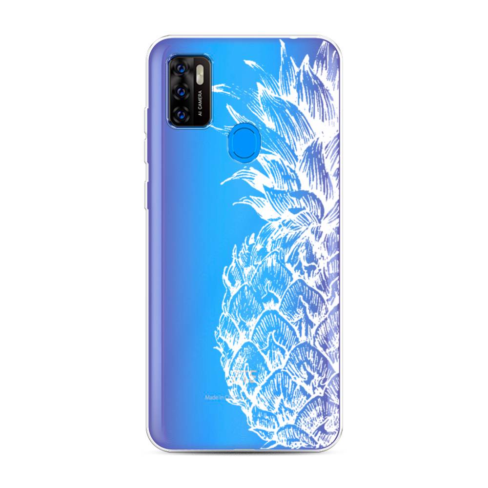 

Чехол Awog на ZTE Blade A7s 2020 / ЗТЕ Блэйд A7s 2020 "Ананас графика белая", Разноцветный, 133950-10