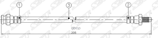 фото Шланг тормозной sat stmr129740