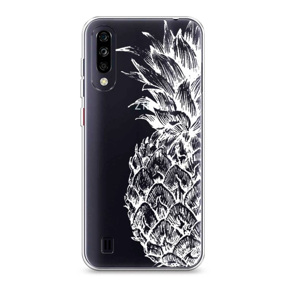 

Чехол Awog на ZTE Blade A7 (2020) / ЗТЕ Блэйд A7 (2020) "Ананас графика белая", Разноцветный, 133750-10