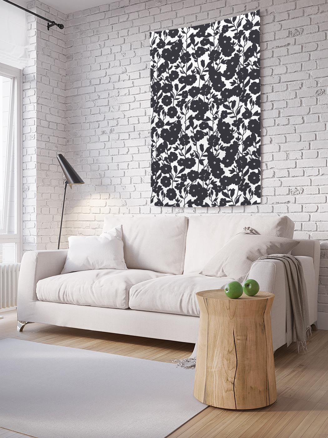 

Вертикальное фотопанно на стену JoyArty Черные узоры 150x200 см, Черные узоры