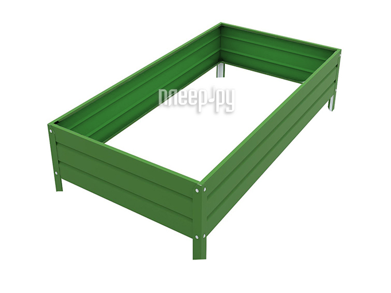 

Грядка Комфорт на даче Московская усиленная, оцинкованная 1x2m x 22cm Green 00116Z