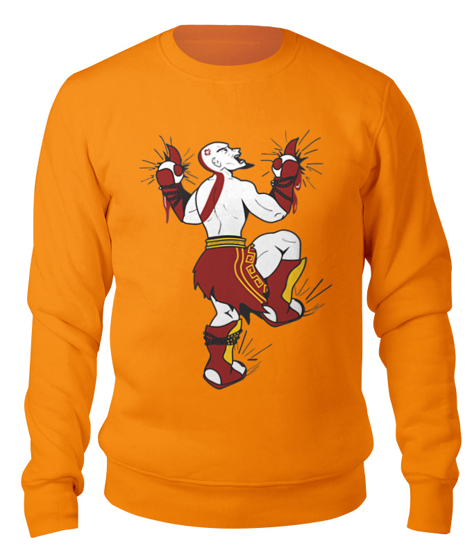 

Свитшот унисекс Printio Кратос оранжевый M, Кратос