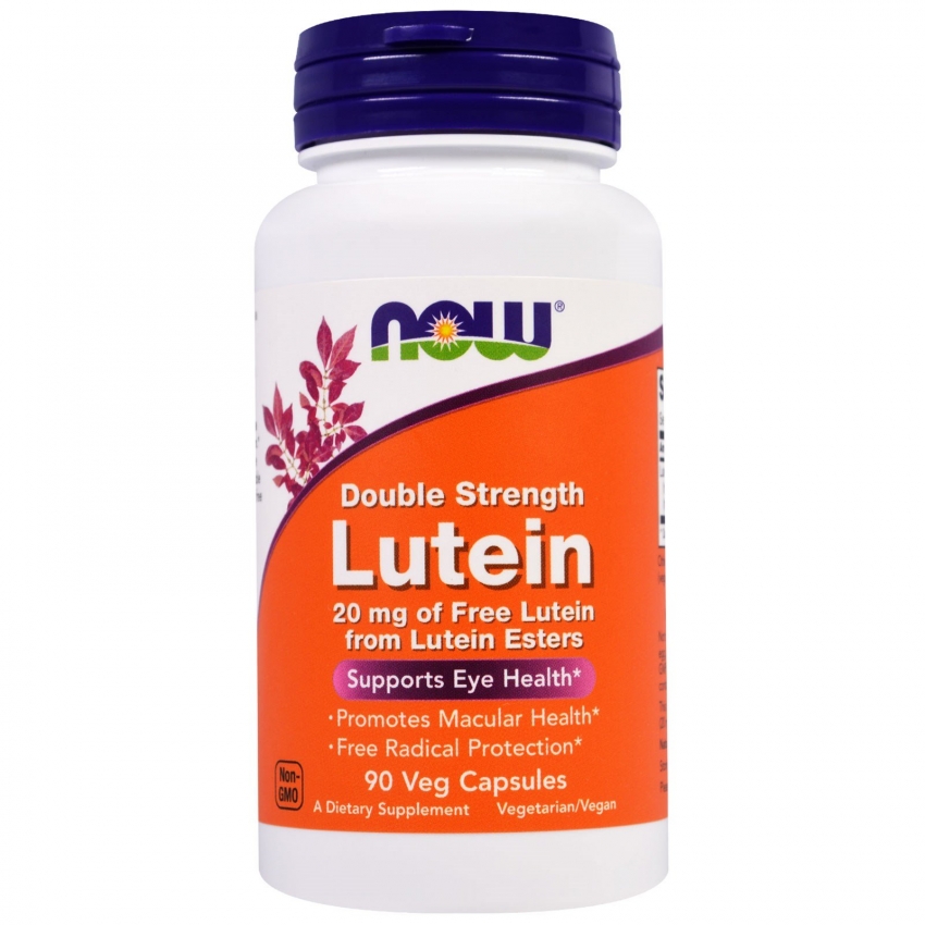 Витамины и минералы для спортсменов NOW Lutein Лютеин 20 мг 90 капсул