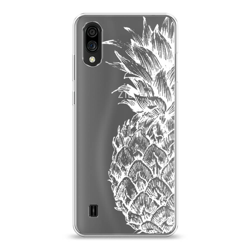

Чехол Awog на ZTE Blade A51 lite / ЗТЕ Блэйд A51 lite "Ананас графика белая", Разноцветный, 134850-10