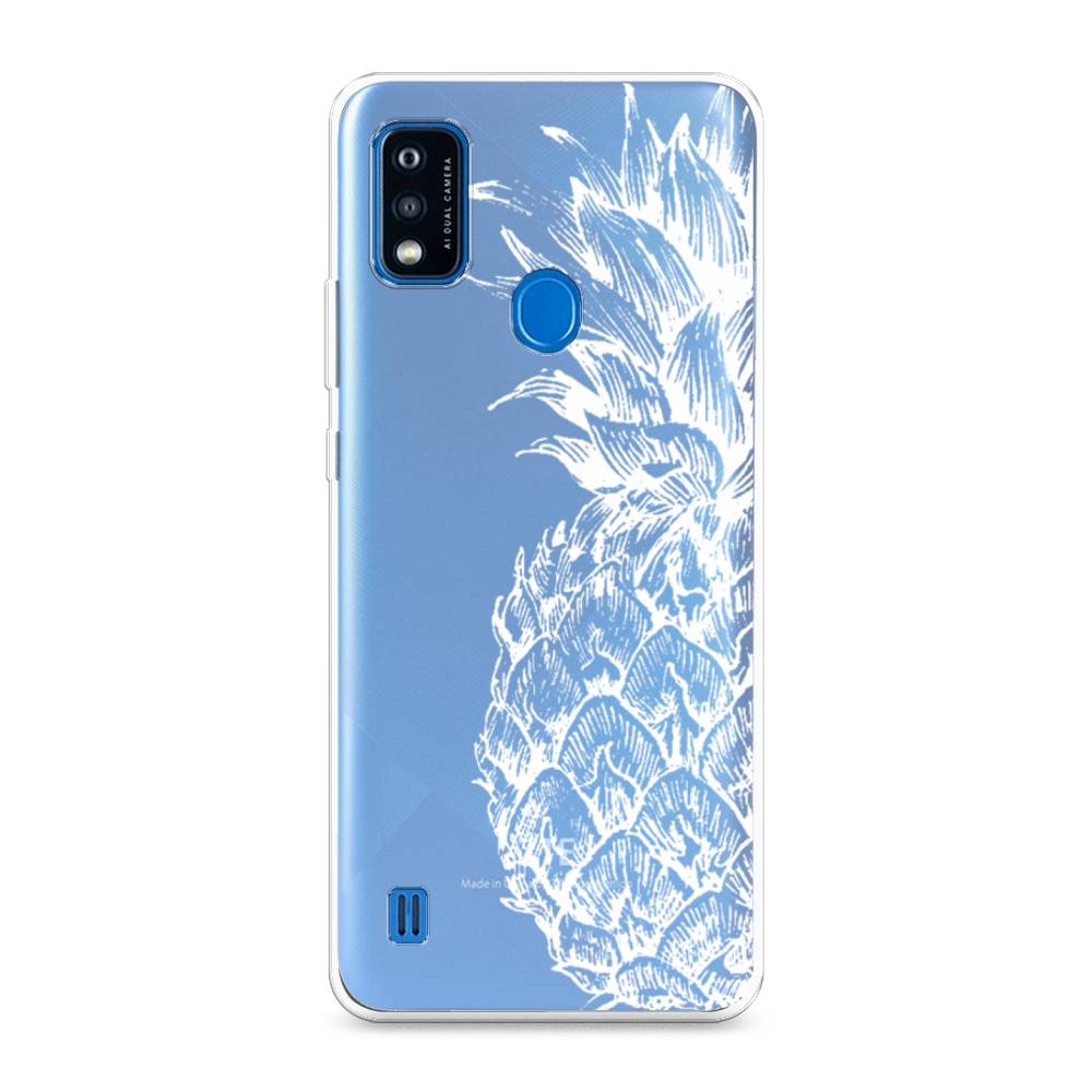 фото Силиконовый чехол "ананас графика белая" на zte blade a51 awog