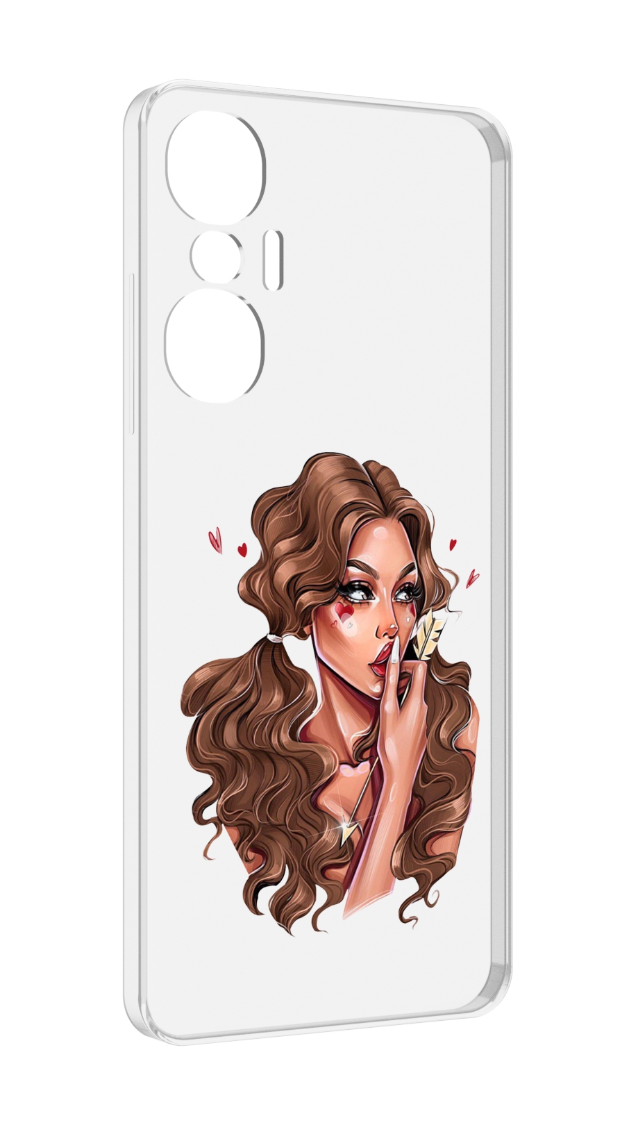 Чехол MyPads девушка-со-стрелой женский для Infinix Hot 20S противоударный
