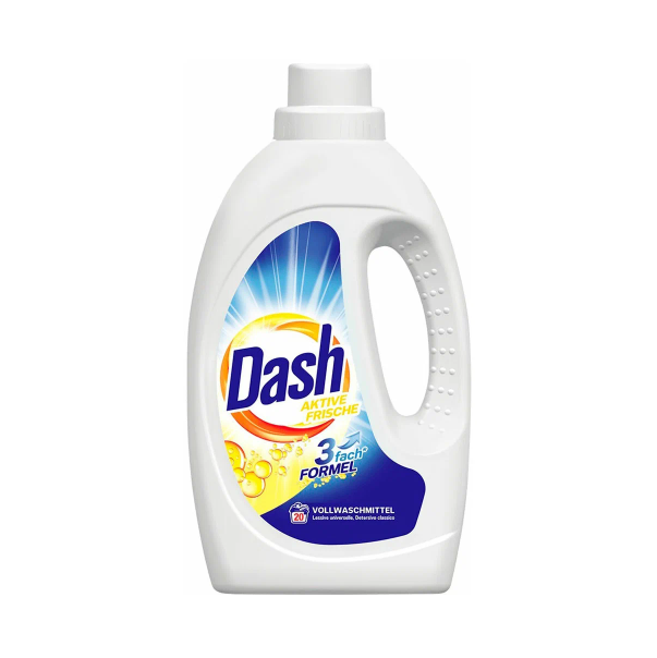 

Жидкое средство для стирки DASH Aktive Frische 3 fash FORMEL 20 стирок, 1.1 л