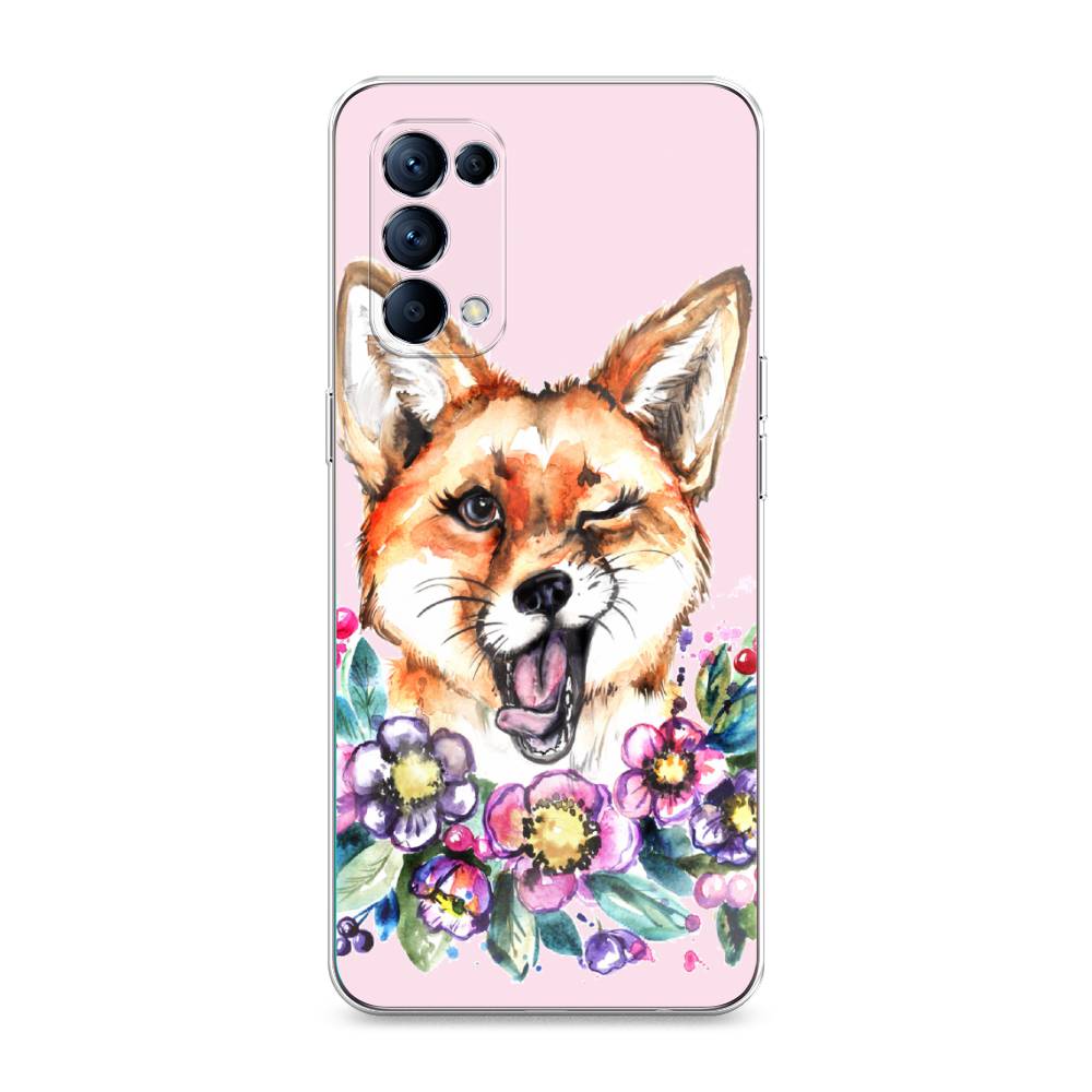 

Чехол Awog на Oppo Reno 5 "Подмигивающая лиса", Разноцветный, 255250-10