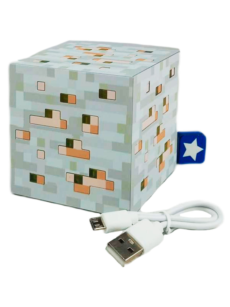 Светильник ночник StarFriend Майнкрафт блок золотой руды Minecraft usb 7,5 см рюкзак сумкка на молнии золотой дождь искусственная кожа серый