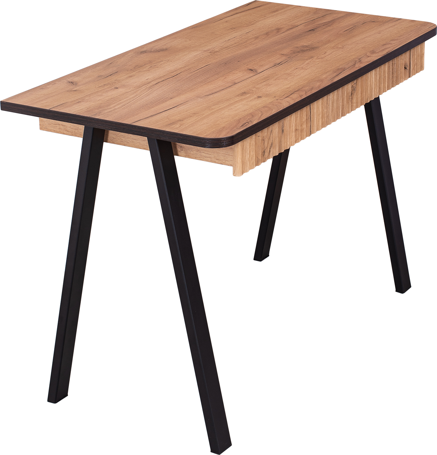 Стол письменный Домотека Мартин ДК 71 ЧР темно бежевый/черный 110х57х75