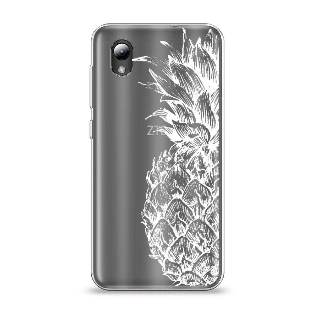 

Чехол Awog на ZTE Blade A3 (2019) / ЗТЕ Блэйд A3 (2019) "Ананас графика белая", Разноцветный, 132950-10