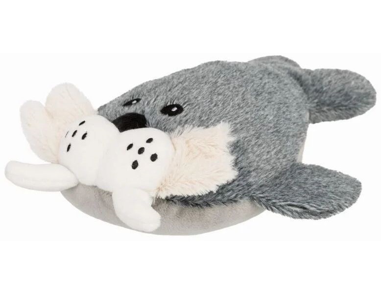 фото Мягкая игрушка для собак trixie морж тиль, серый, бежевый, 28 см