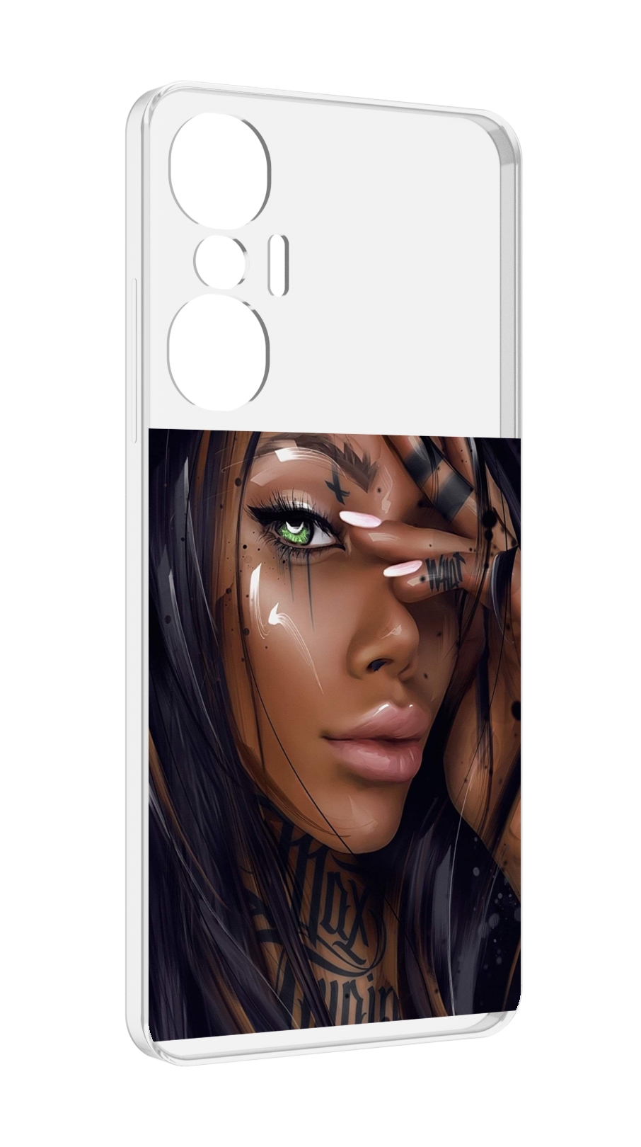 

Чехол MyPads девушка-с-зелеными-глазами-яркими для Infinix Hot 20S противоударный, Tocco