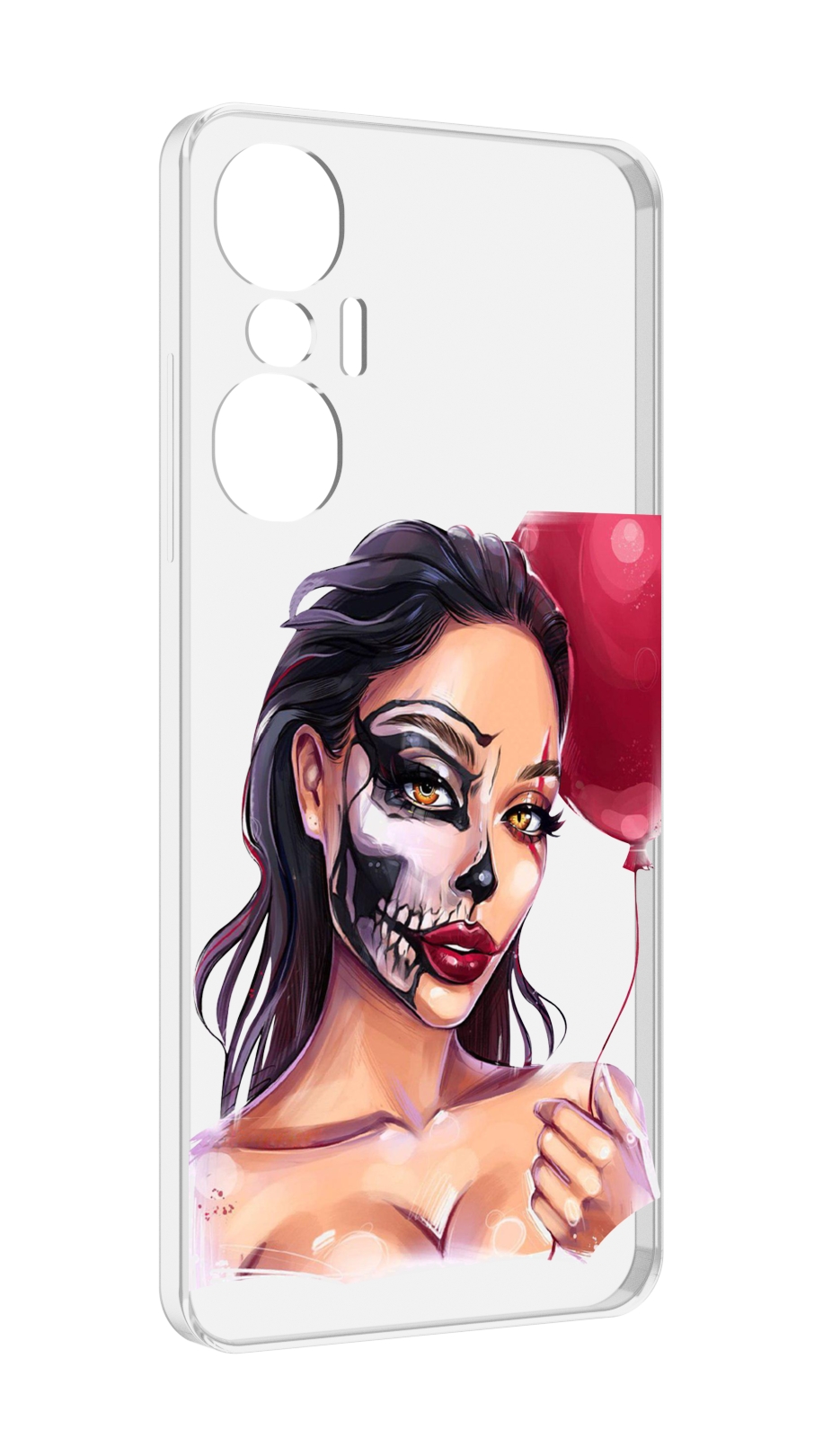 

Чехол MyPads девушка-с-гримом женский для Infinix Hot 20S противоударный, Tocco