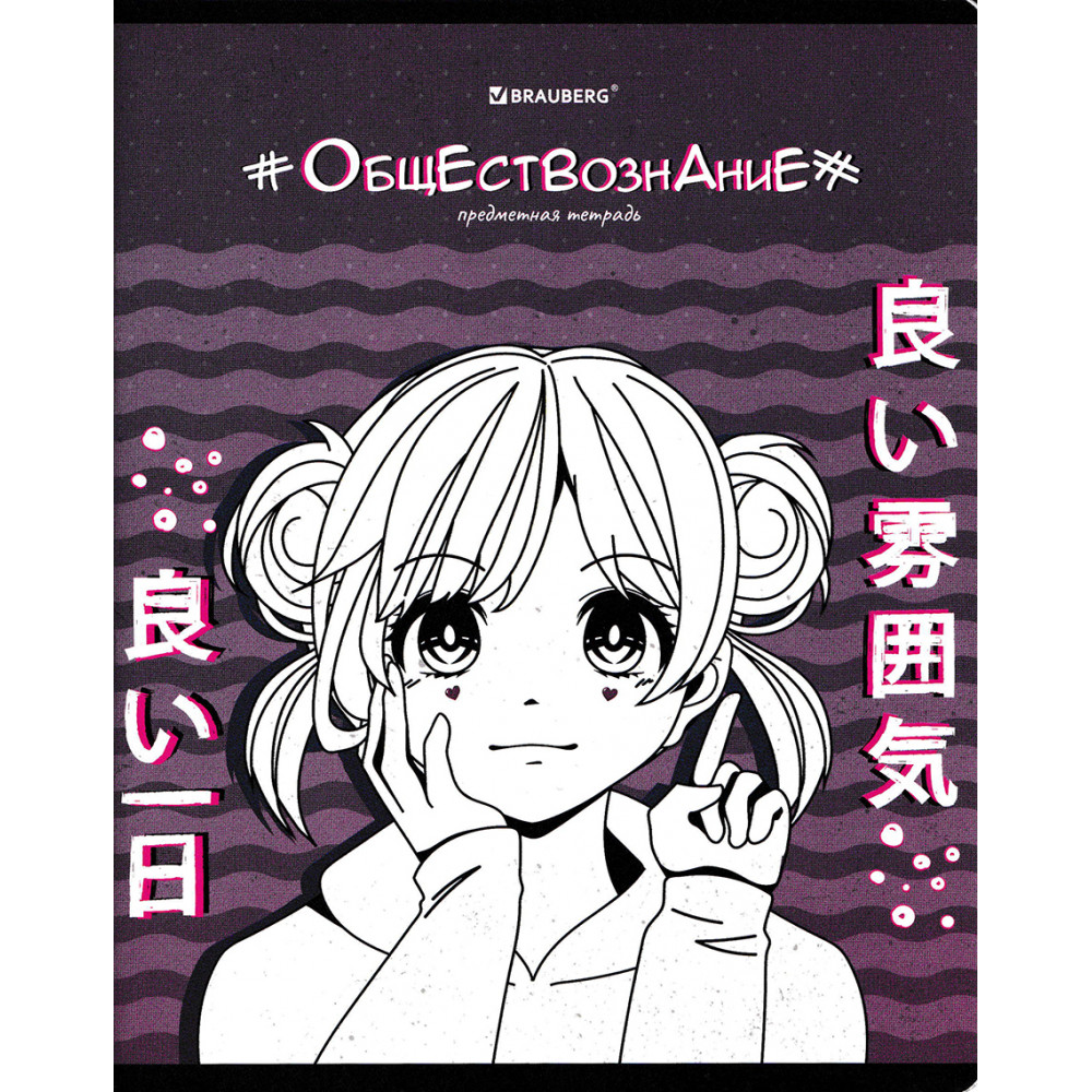 

Тетрадь предметная Brauberg Обществознание, Anime глянцевый УФ-лак, 48 листов клетка