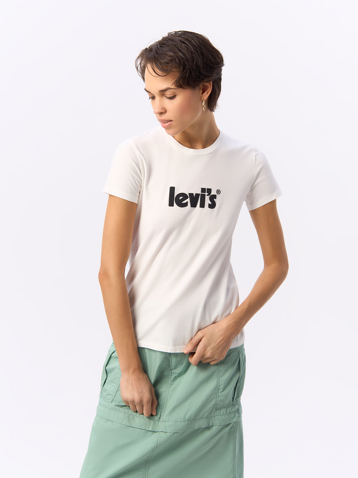 Футболка Levi's для женщин, 17369, размер S, белый-1755