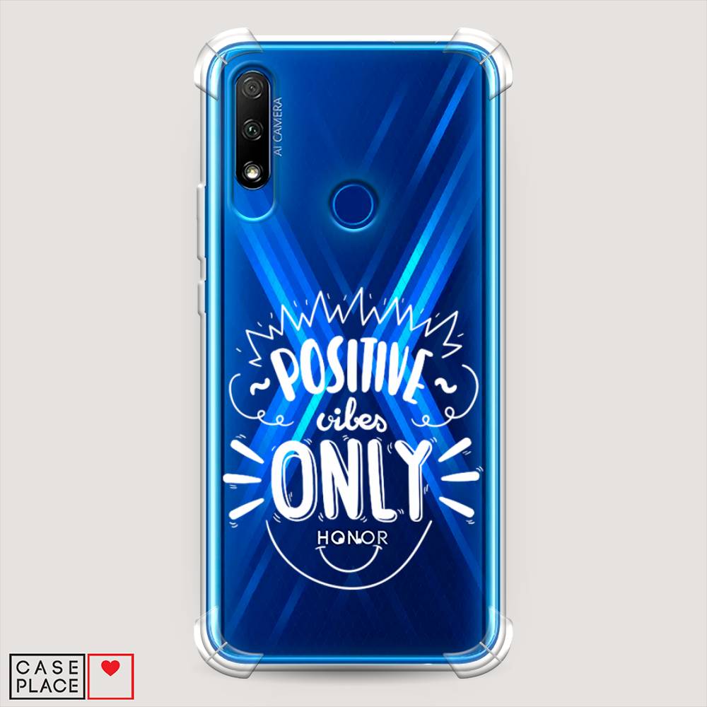

Чехол Awog на Honor 9X "Positive vibes only графика", Белый, 69951-1