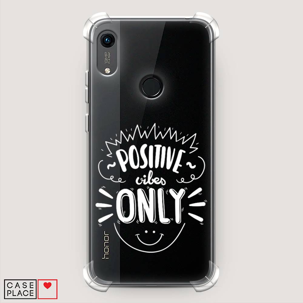 

Чехол Awog на Honor 8A (8A Pro/Prime) "Positive vibes only графика", Белый, 68751-1