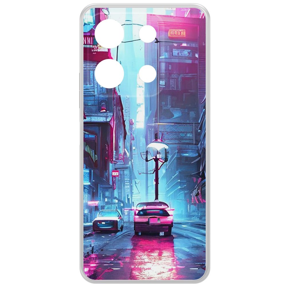 

Чехол-накладка Krutoff Clear Case Киберпанк Улица для INFINIX Note 30i, Прозрачный