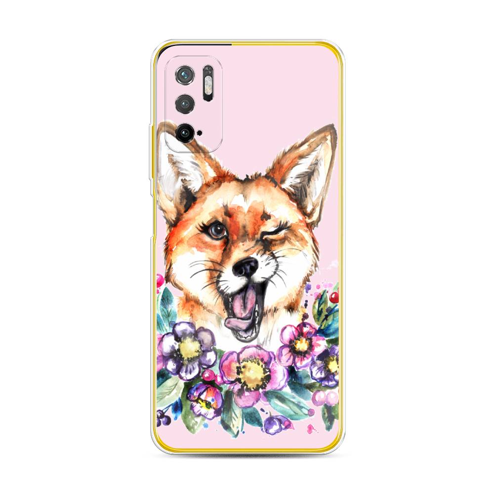 

Чехол Awog на Poco M3 Pro "Подмигивающая лиса", Разноцветный, 311050-10