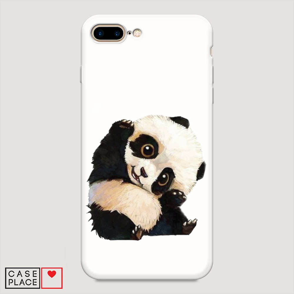 

Матовый силиконовый чехол "Большеглазая панда" на Apple iPhone 8 Plus, Большеглазая панда