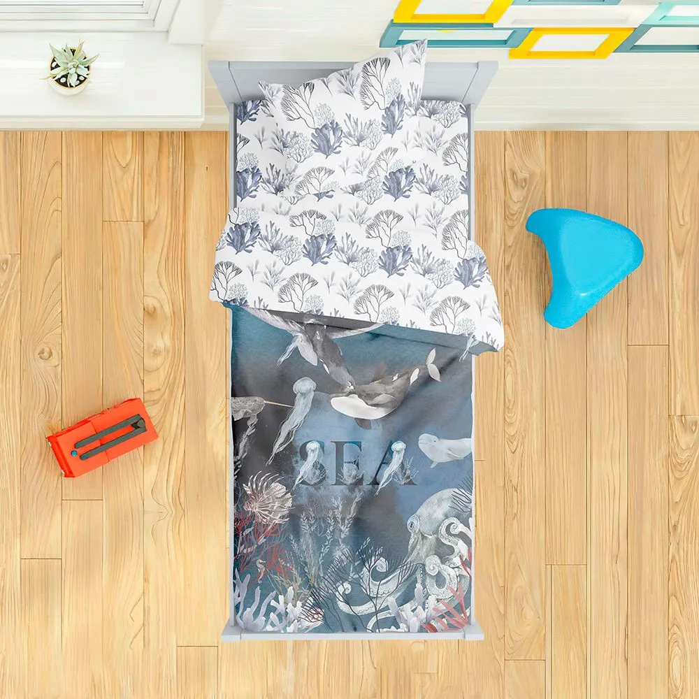 

Комплект постельного белья BELLEHOME Морские Легенды 200 TC, сатин, 1,5 спальный