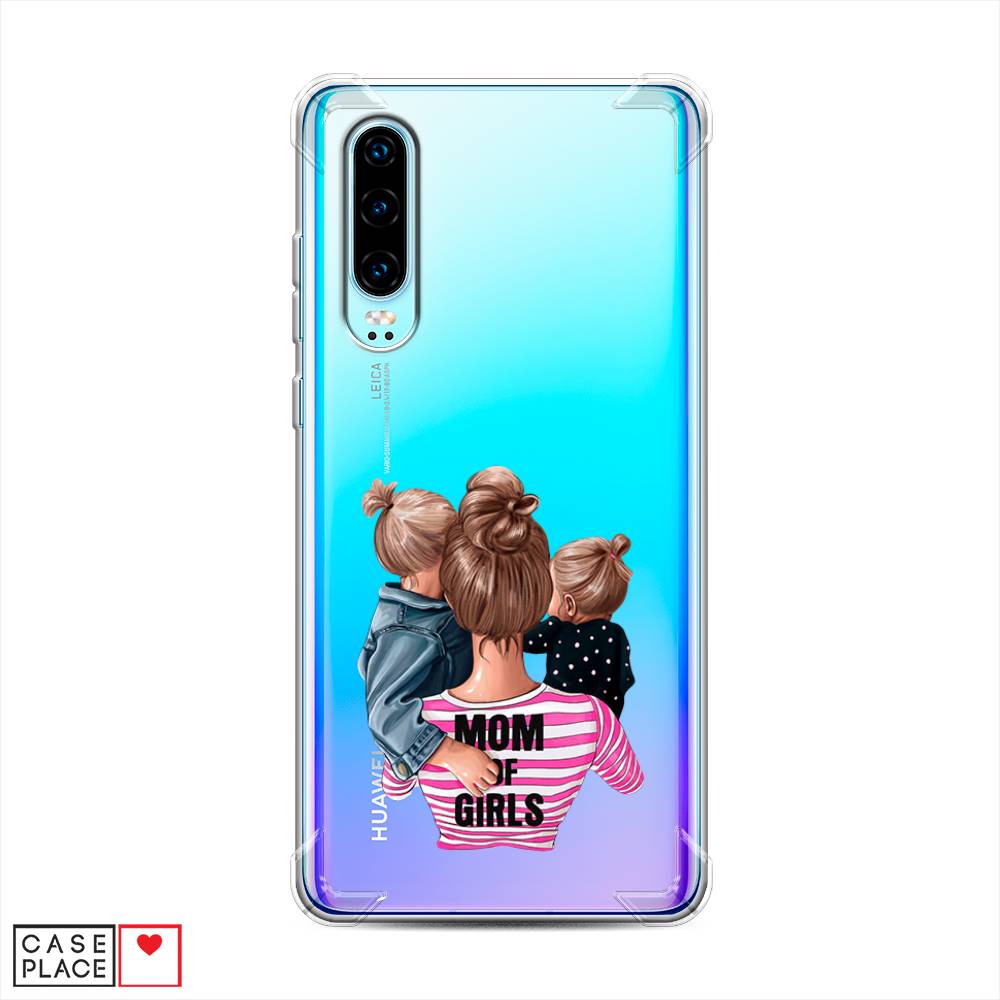 

Чехол Awog на Huawei P30 "Mom of Girls", Синий;розовый;черный, 68551-1