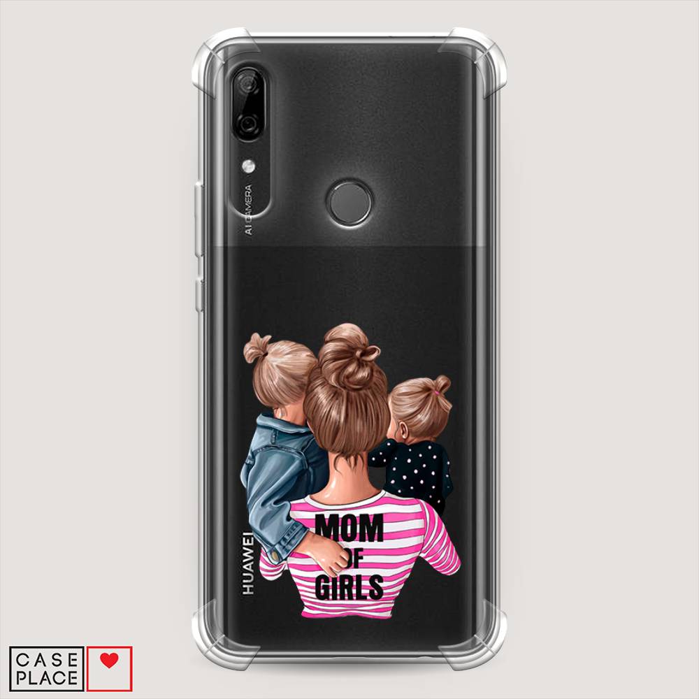 

Чехол Awog на Huawei P Smart Z "Mom of Girls", Синий;розовый;черный, 69451-1