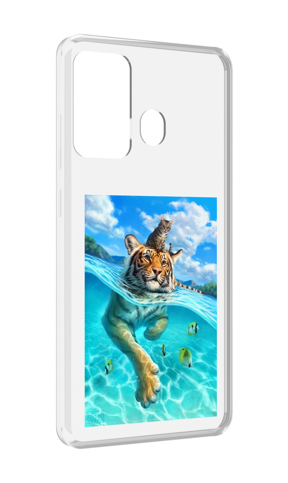 

Чехол MyPads Кот-на-тигре для ITEL A27 / ITEL P17, Прозрачный, Tocco