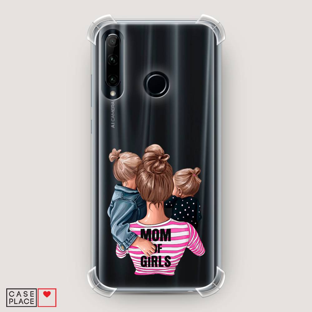 

Чехол Awog на Huawei P Smart Plus 2019 "Mom of Girls", Синий;розовый;черный, 69251-1