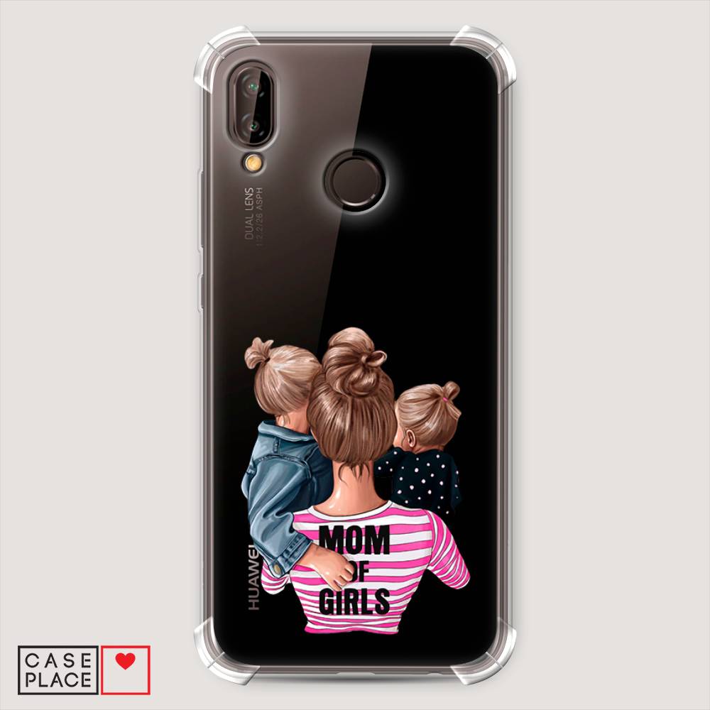 

Чехол Awog "Mom of Girls" для Huawei Nova 3E, Синий;розовый;черный, 65651-1