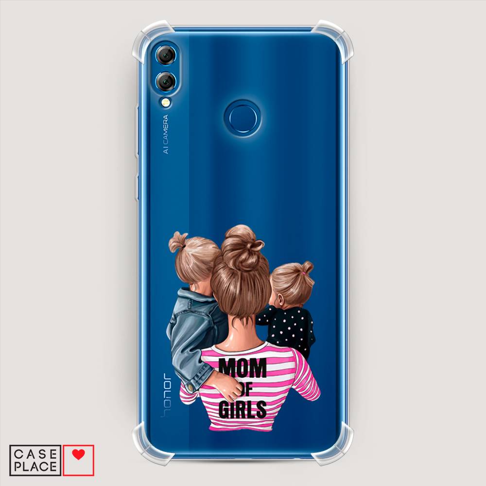 

Чехол Awog на Honor 8X "Mom of Girls", Синий;розовый;черный, 66751-1
