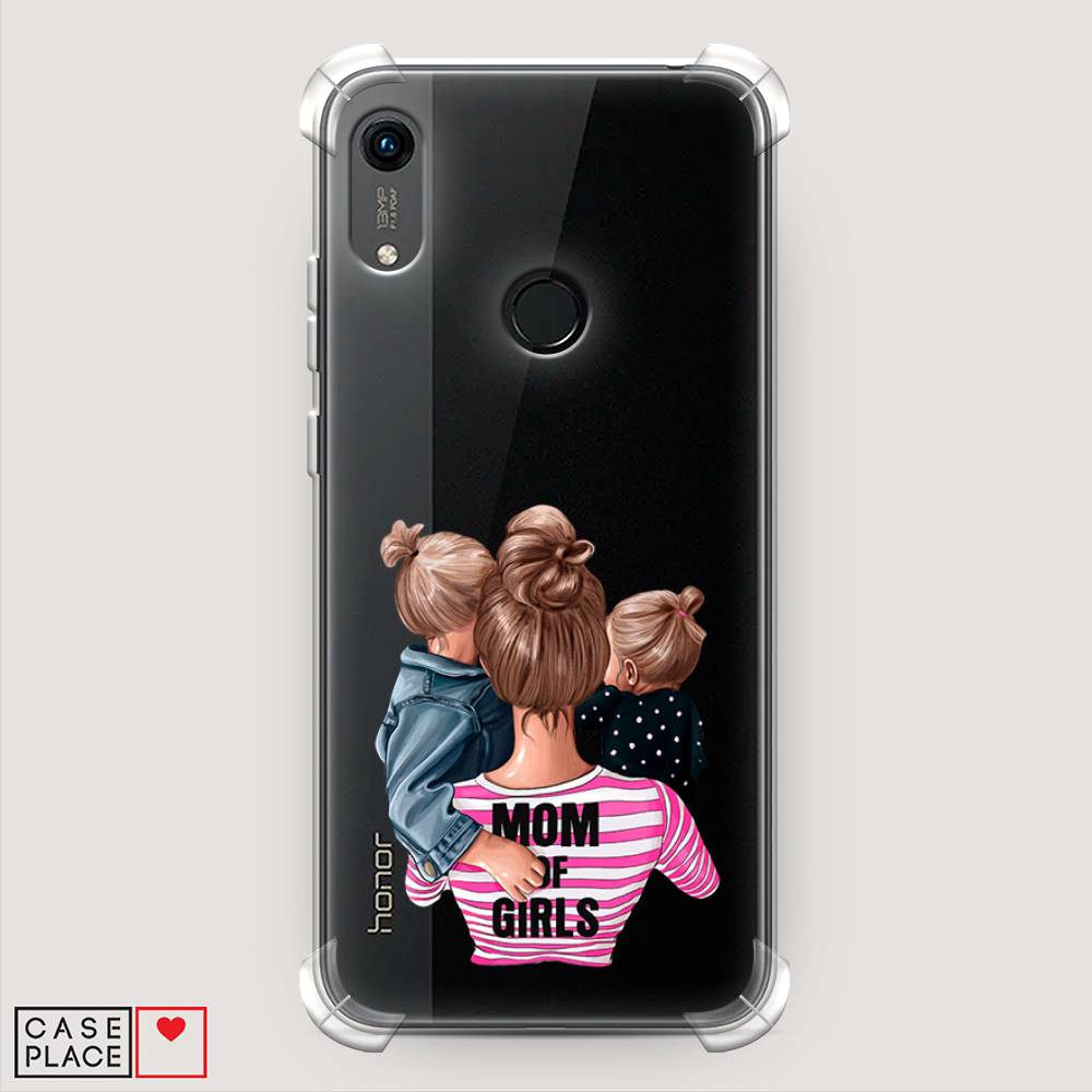 

Чехол Awog на Honor 8A (8A Pro/Prime) "Mom of Girls", Синий;розовый;черный, 68751-1