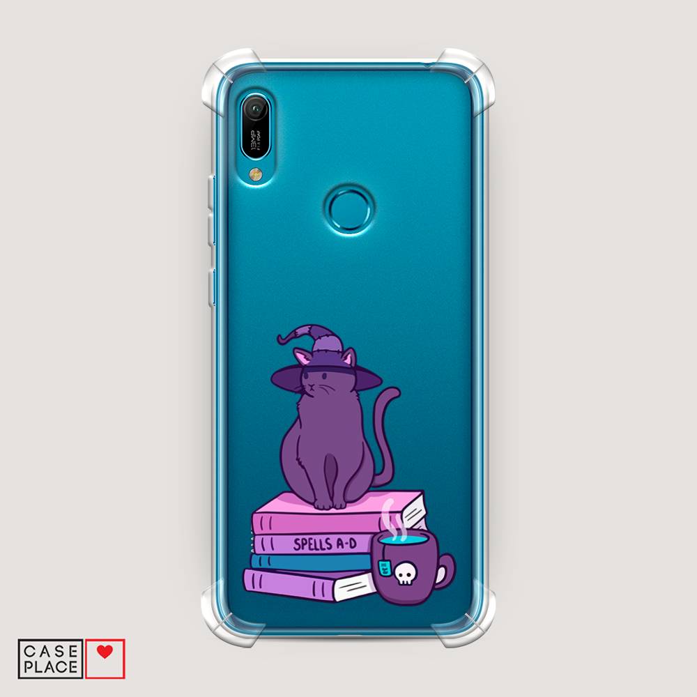 

Чехол Awog на Huawei Y6 2019 "Magic Cat", Розовый, 68651-1