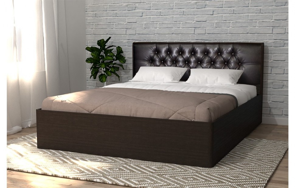 

Диал Кровать 1,6 арт.037 Вставка 2 с ПМ Sontex umber
