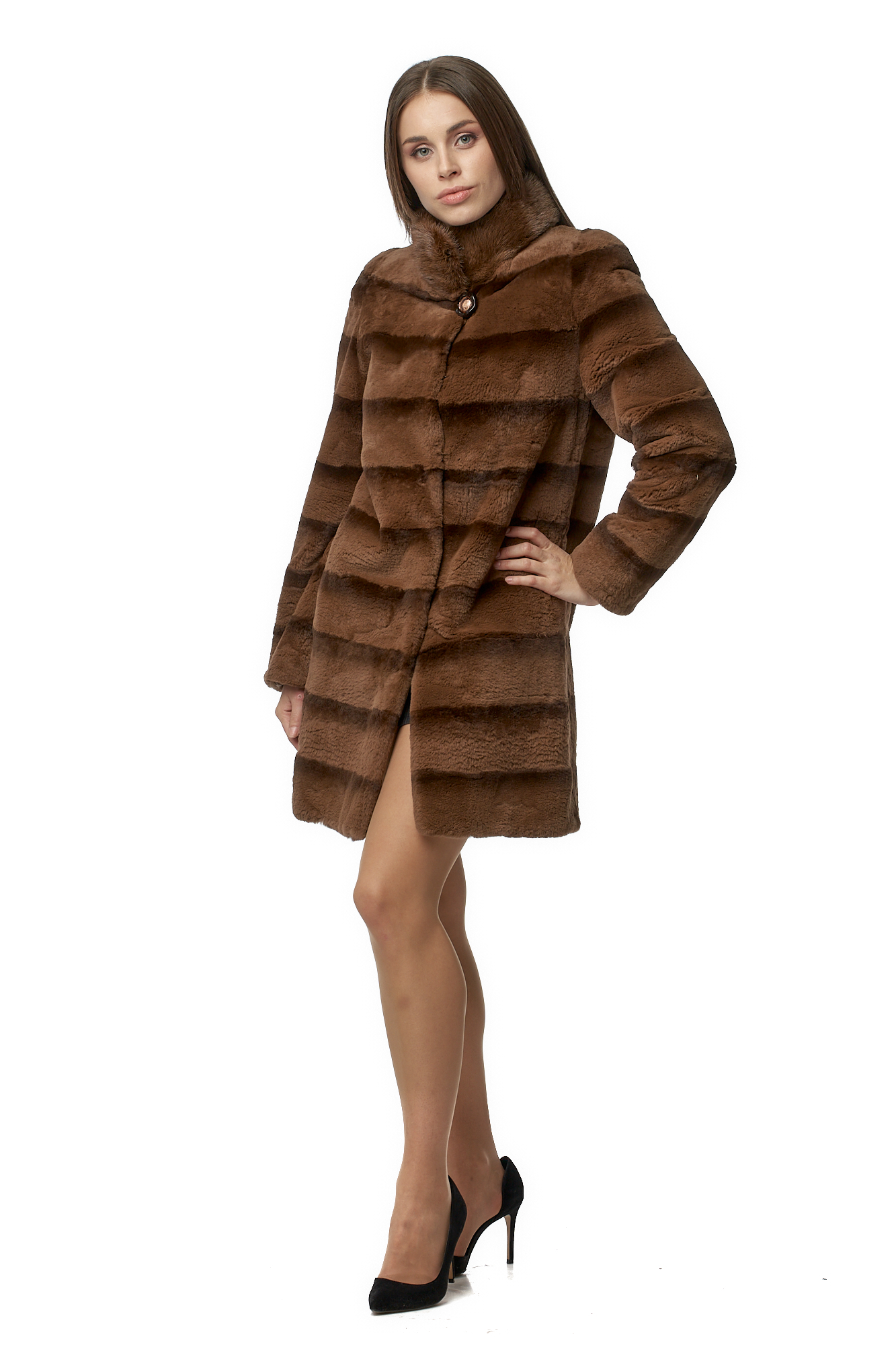 

Полушубок женский МОСМЕХА 8019914 коричневый 50 RU, 8019914