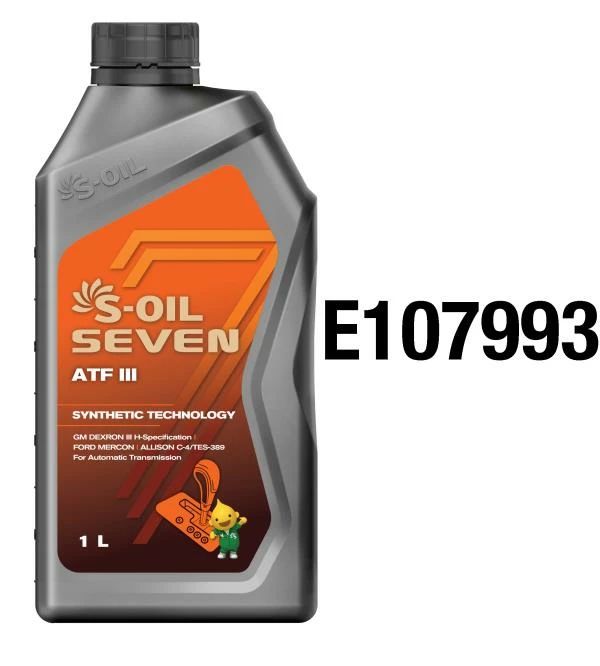 Трансмиссионное масло S-OIL SEVEN E107993 Atf Iii 775₽