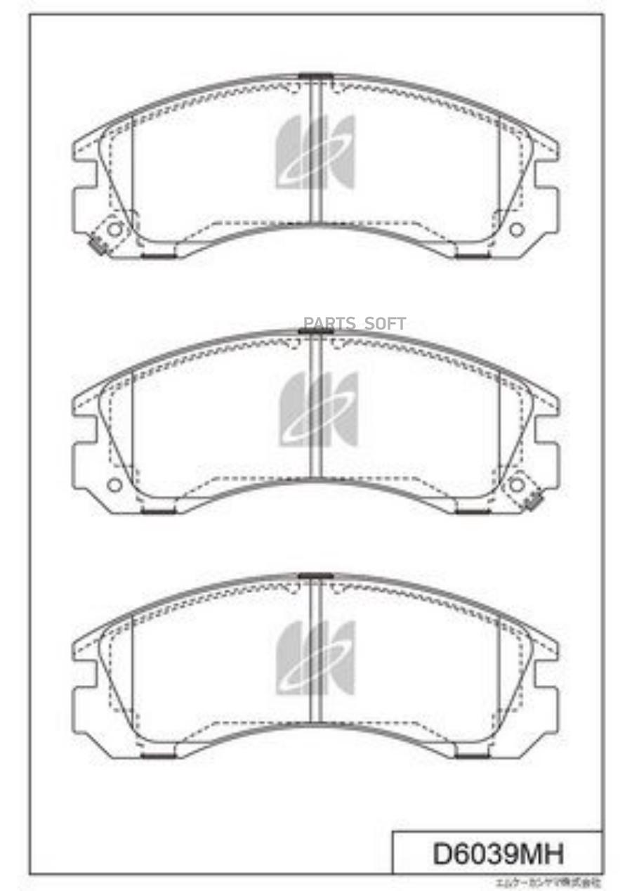 

Колодки Тормозные Дисковые Пер Mitsubishi Outlander I/Ii/Iii 02 D6039mh Kashiyama арт. D60